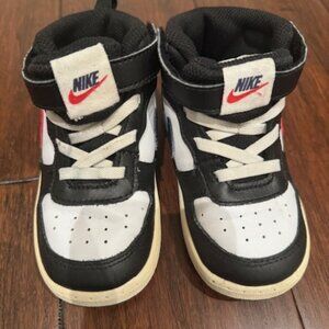 8C Nike Court Borough Mid 2 Toddler Shoes